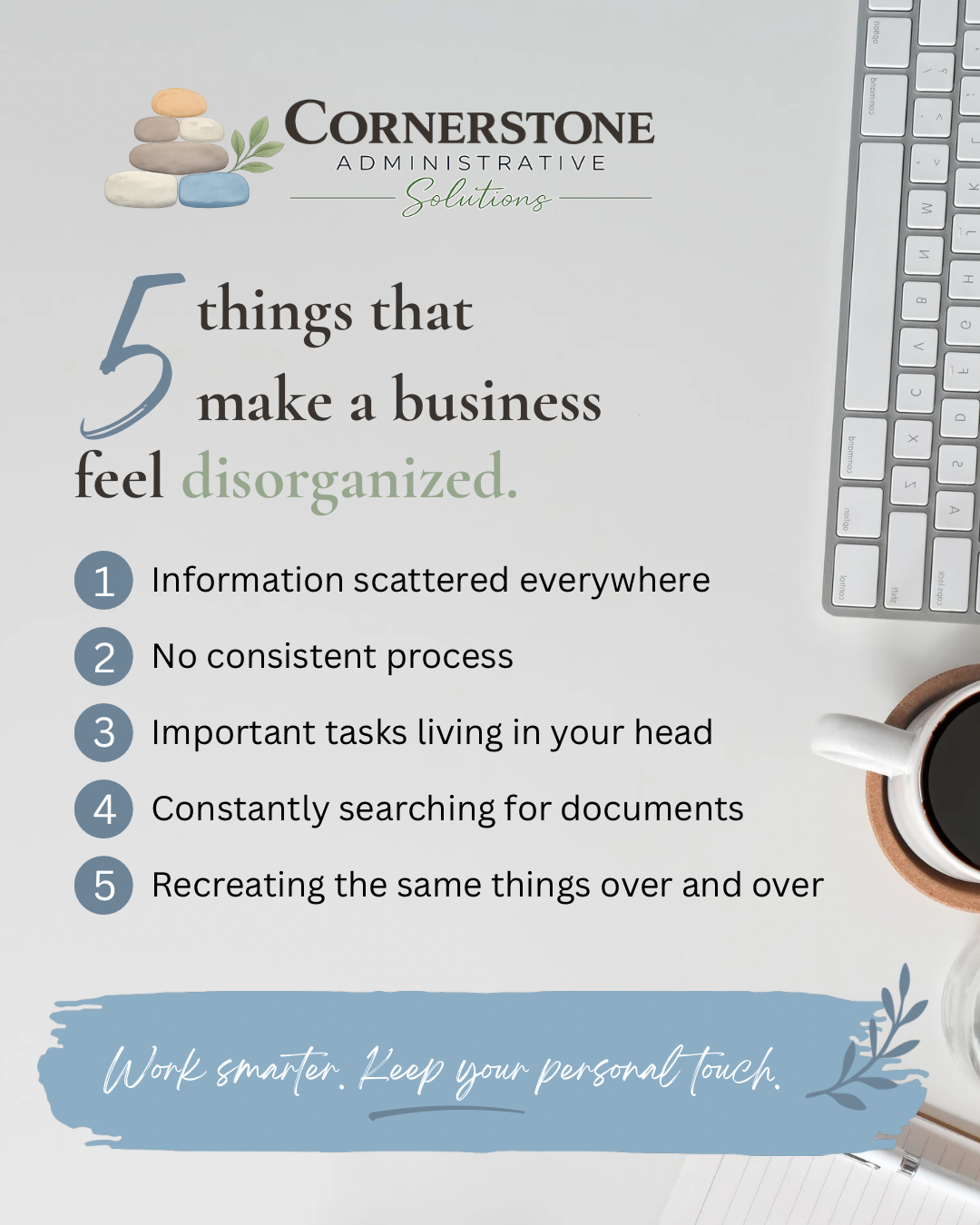 Five things that make a business feel disorganized