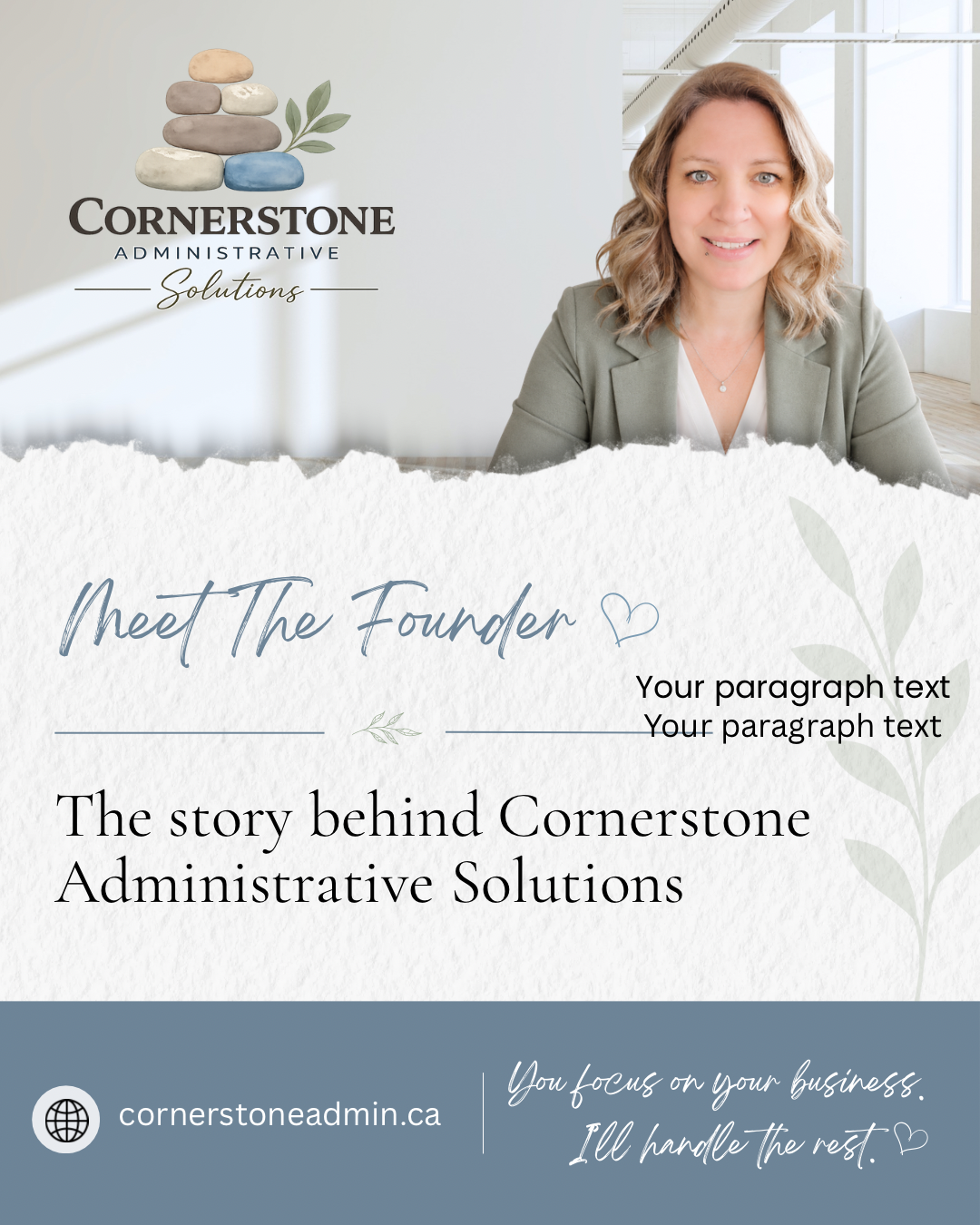 Meet the Founder story graphic